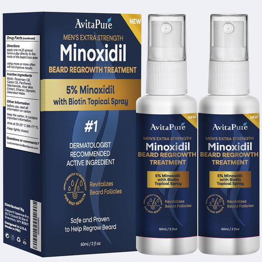 5% Minoxidil Beard Growth Spray 2 Pack