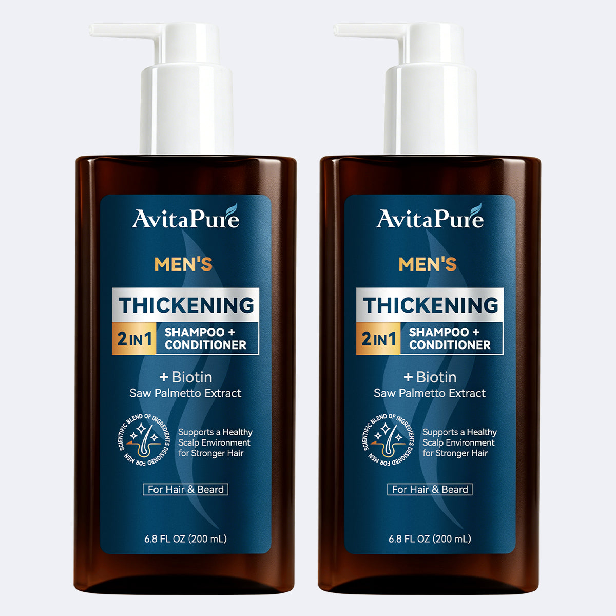 AvitaPure 2-IN-1 MEN’S SCALP & BEARD THICKENING SHAMPOO